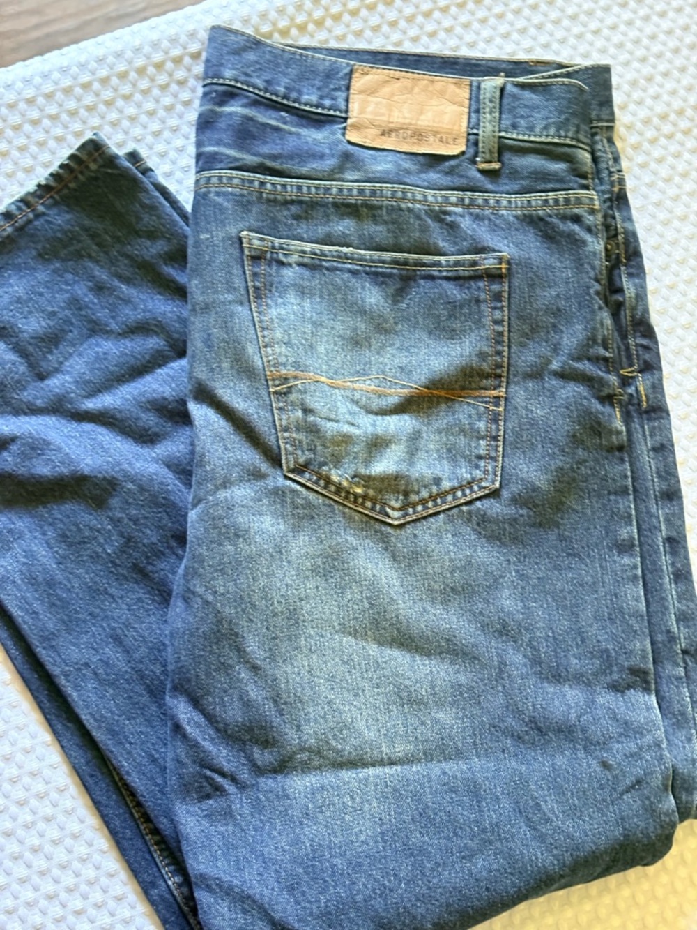 Aeropostale Men's Blue Straight-Leg Jeans